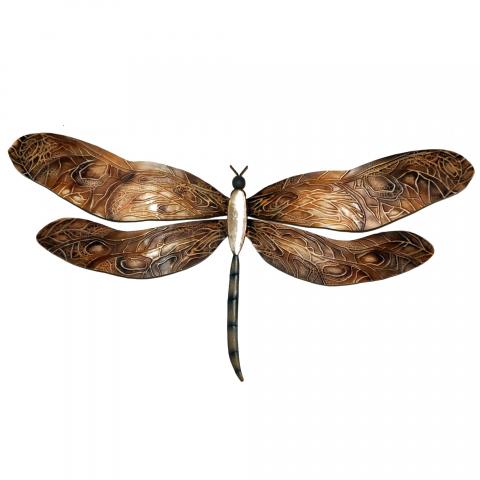Eangee Earth Toned Dragonfly Wall Art