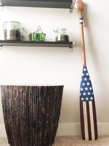 Americana Home Decor American Flag design Oar 