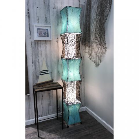 tall teal floor lamp