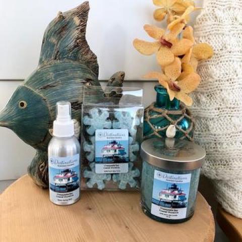 Chesapeake Bay Natural Palm Wax Eco-Friendly Candle and Candle Set