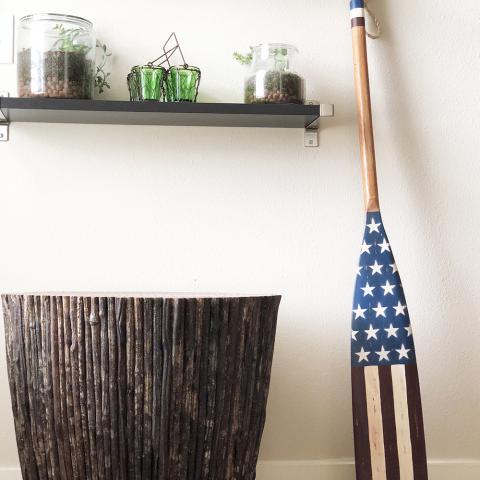 Americana Home Decor American Flag design Oar 