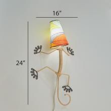 size of eangee gecko sconce lamp
