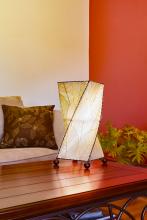 Eangee Twist Table Lamp with Real Cocoa Leaves