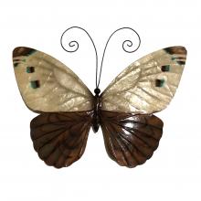 Eangee White and Blue Metal Wall Art Butterfly