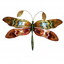 Eangee Multicolor Dragonfly Metal Wall Art
