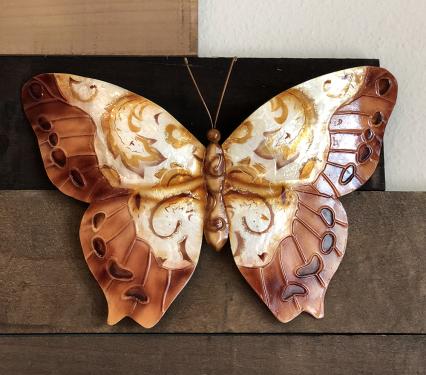 Copper Color Butterfly Metal Wall Art