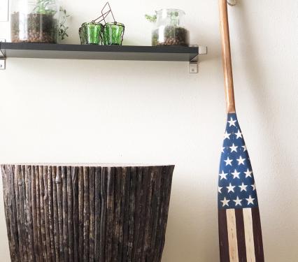 Americana Home Decor American Flag design Oar 